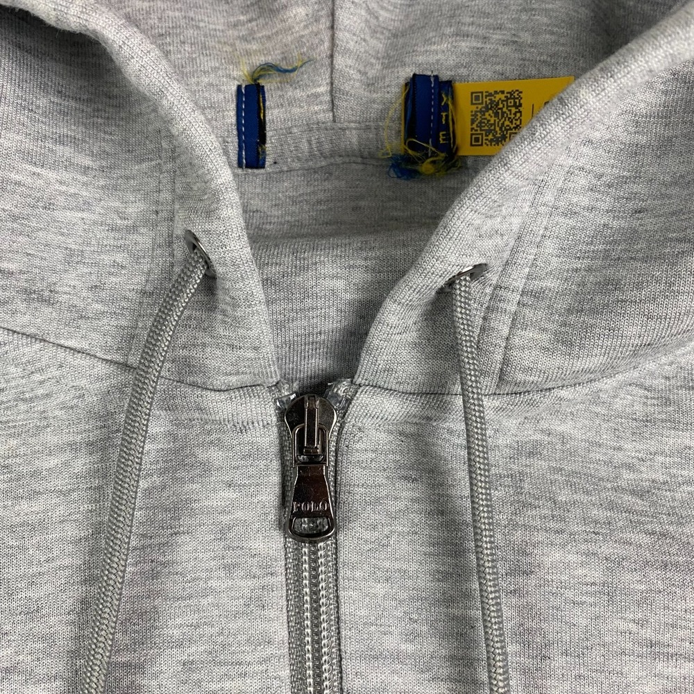 Polo Ralph Lauren Mens Double Knit Full Zip Hoodie XXL 2XL Jacket Gray - Picture 5 of 15